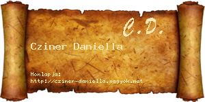 Cziner Daniella névjegykártya